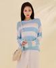 CHASECULT Women'S Striped Crop Long Sleeve Sweater-Dbrg5675D0D