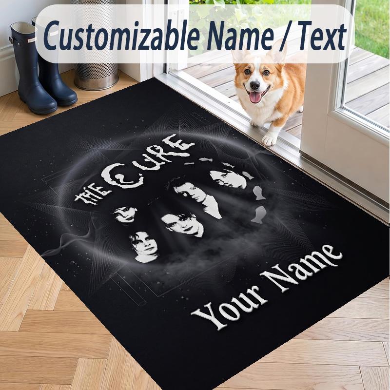 Custom Text Printed Rug The Cure Non Slip Floor Carpet For Home Room Decor