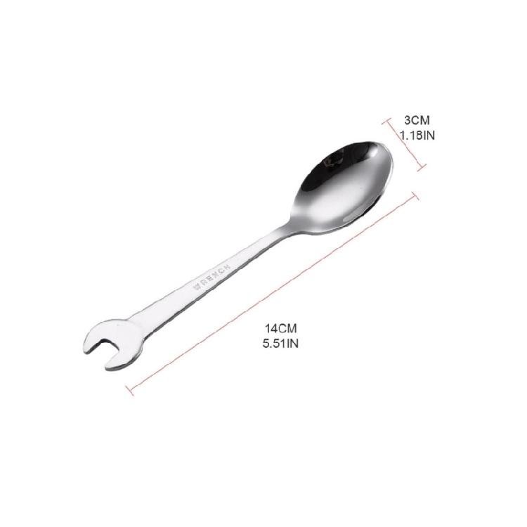 Creative Wrench Shaped Dinnerware Stainless Steel kitchen Cooking Accessories Heat-Resistant Handle Tableware