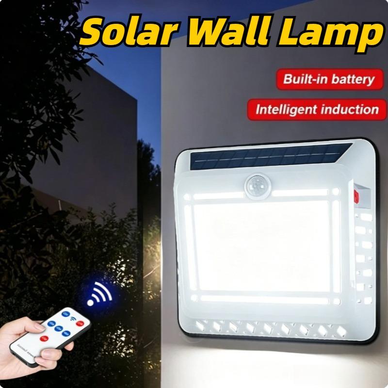 LED Solar Warm Light USB Rechargeable Floodlight Body Sensor Light Outdoor Wall Lamp House Garage Waterproof