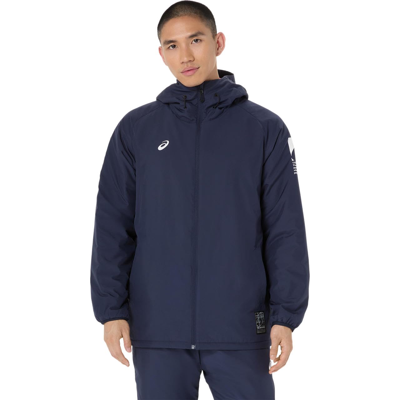 

ASICS Training Padded Windbreaker Unisex Size 400 3XL Wear, Hoodie, 2031F177, Adult, (Midnight),