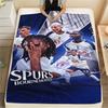 The Spurs Team Print FlAannel Blanket, High Quality Comfortable for All Seasons, Home Decor, Warmth and Comfort