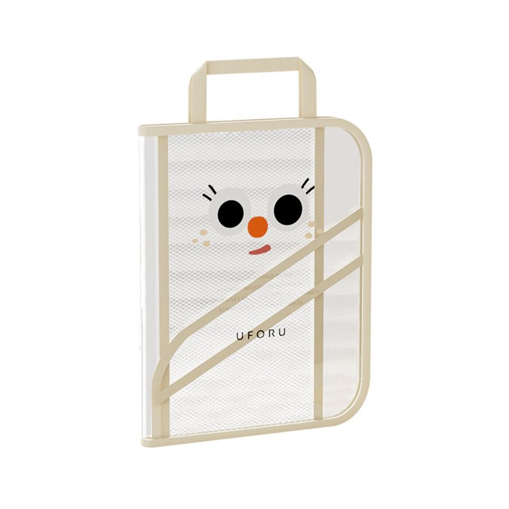 Transparent Portable File Bag High-capacity Handheld Bag Convenient Book Storage Bag  Student