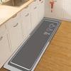 Nordic Style Diatomaceous Earth Floor Mat Set: Dirt-Resistant, Easy to Clean, Two-Piece Long Strip for Kitchen and Entrance.