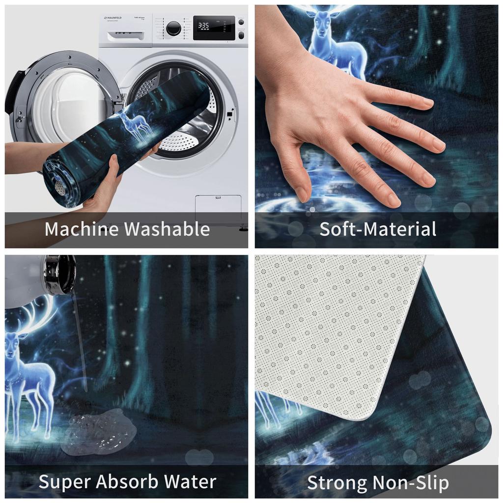 Magic Deer Front Door Floor Entrance Mat Indoor  Kitchen Bath Doormat Garden Carpet Rug