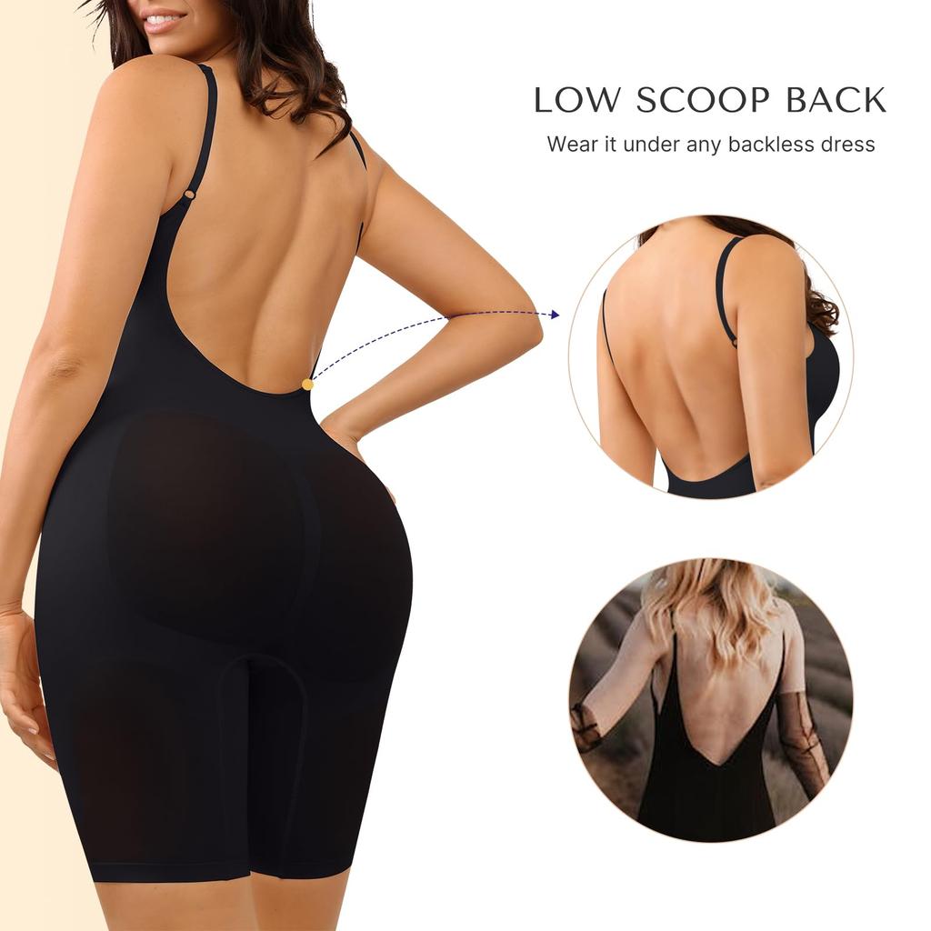 Vrouwen Buikcontrole Shapewear Body Sexy V-hals Lage rug U-duik maillots Tanktops Taille Trainer Full Body Shaper Afslanken Ondergoed Rompertjes