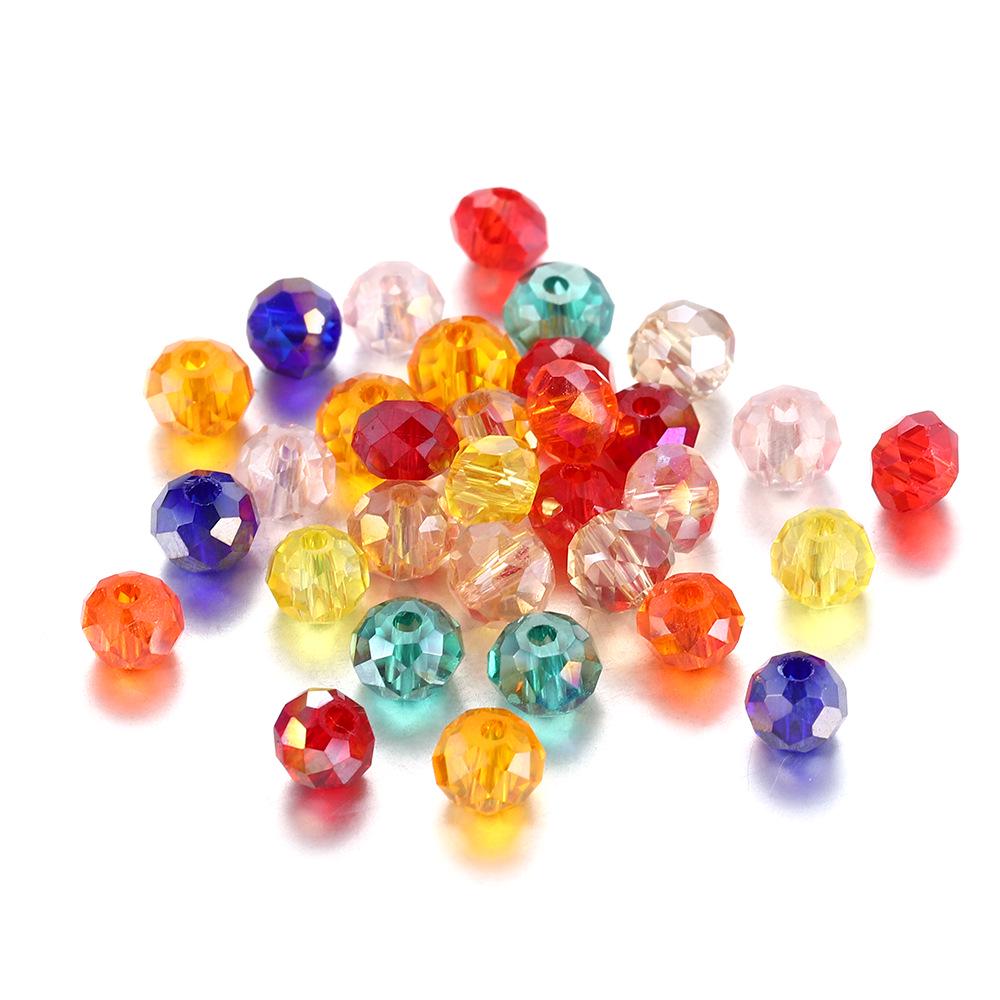 DIY Jewelry Craft Kit: Transparent 3-8mm Glass Beads, Rice, Diamond, Crystal Cuts, Lantern Shapes, Spacer Beads - Perfect For Accessory Making