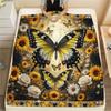 1PC 3D Butterfly Print Flannel Blanket, High Quality All Seasons, Home Decor, Warmth and Comfort, Perfect for Christmas Gifts