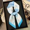 Geometric Pattern Small Square Scarf Silk Scarf Women'S Spring Summer Decoration Neck Protection Neck Small Scarf Versatile