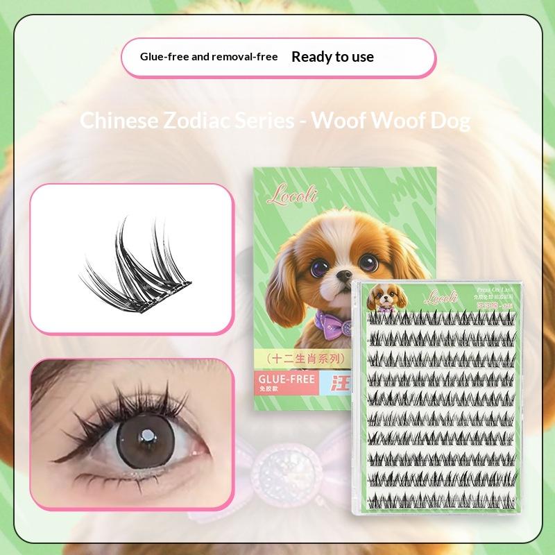 60/90/100/120 Eyelashes No Glue Fake Lashes Extensions Reusable Eyelashes Glue-Free False Eyelashes Individual Lashes Makeup