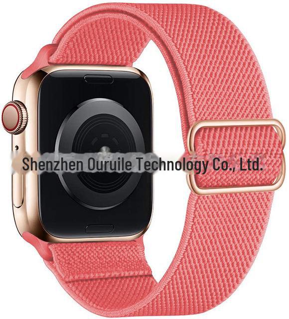 Adjustable Elastic Nylon Band with Sliding Buckle for Apple Watch iWatch7