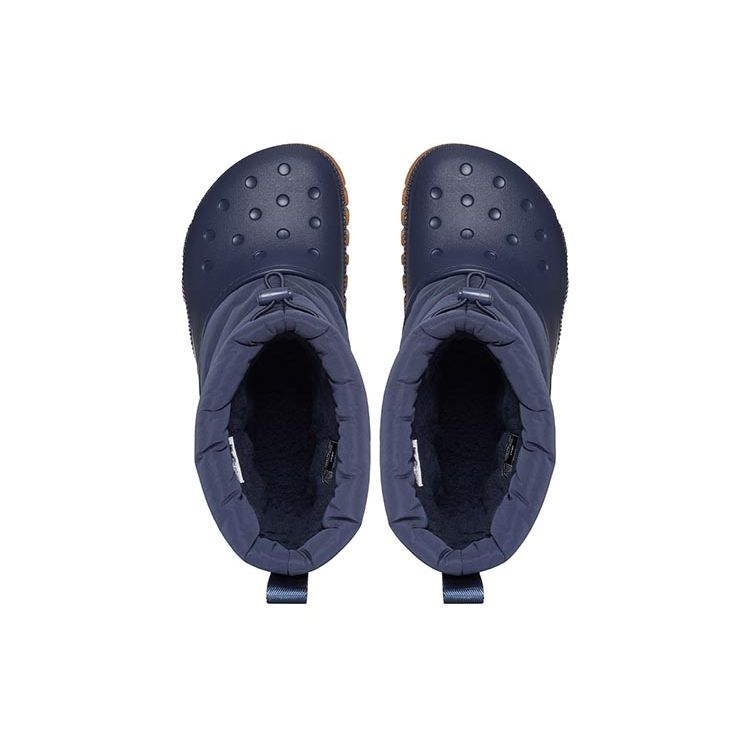 Crocs Duet Max Slip Resistant Comfortable Soft Short Boots Women Boots Navy-Blue 208773-410