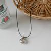 Minimalist Cold Wind And Water Drop Pendant, Black Rope Pulling Adjustable Length Chain, Niche Personality Unique Necklace