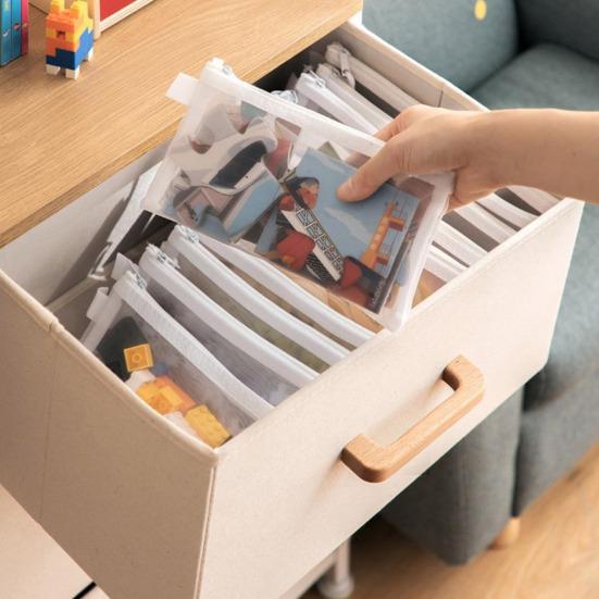 10 Mesh Board Zipper Pouch A4 Pcs Game Puzzle Portable Transparent