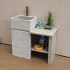 Courtyard Stone Washbasin Cabinet with Marble Laundry Sink