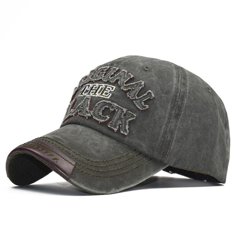 Hut Baseball Kappe Stickerei Buchstaben SCHWARZ Denim Spleißen Sommer Männlichen