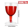 25pcs Unbreakable Disposable Wine Glasses 6 Oz Champagne Goblet Plastic Margarita Glasses  Banquet