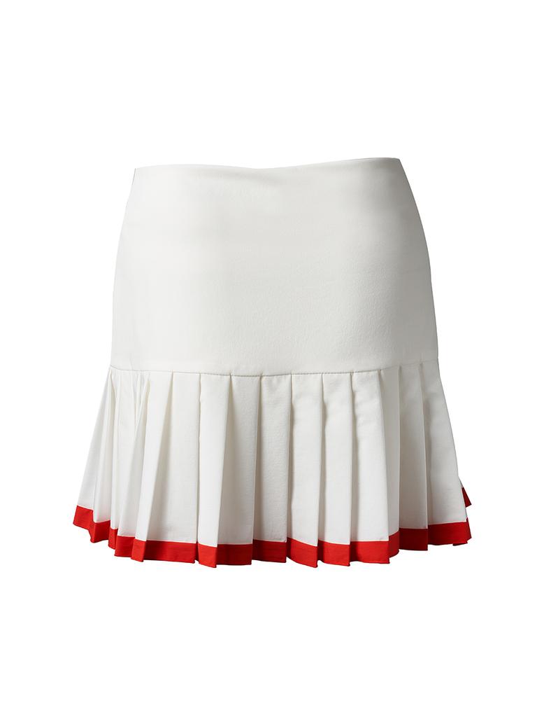 MILES AND MILES AND MILES Pleated Skirt_White