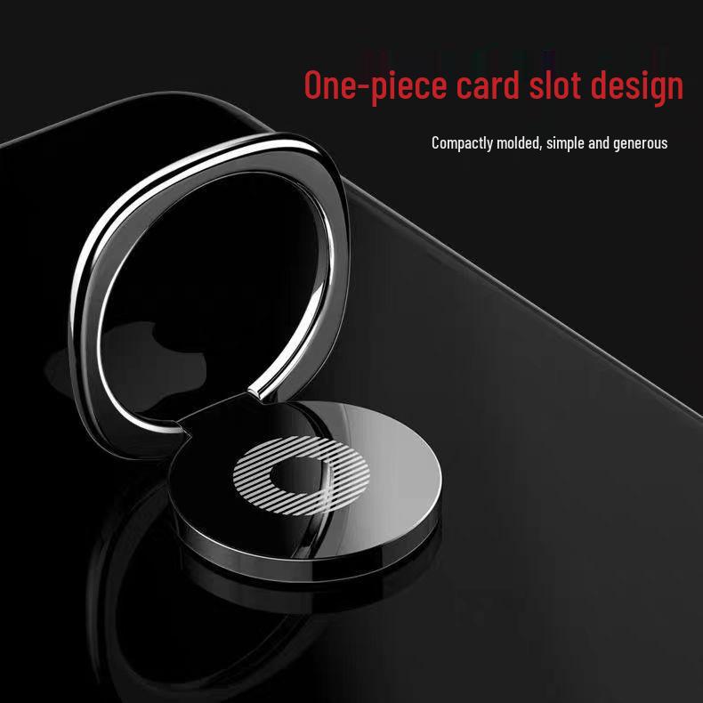 360° Creative Metal Phone Ring Holder - DIY Back Sticker & Lazy Stand with Logo