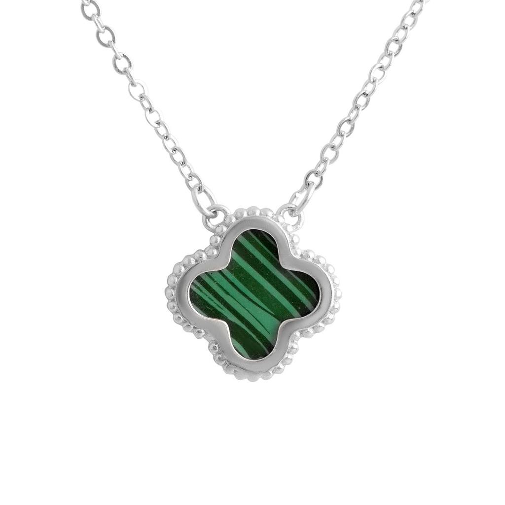 Stříbrný náhrdelník s malachitem (2133599)