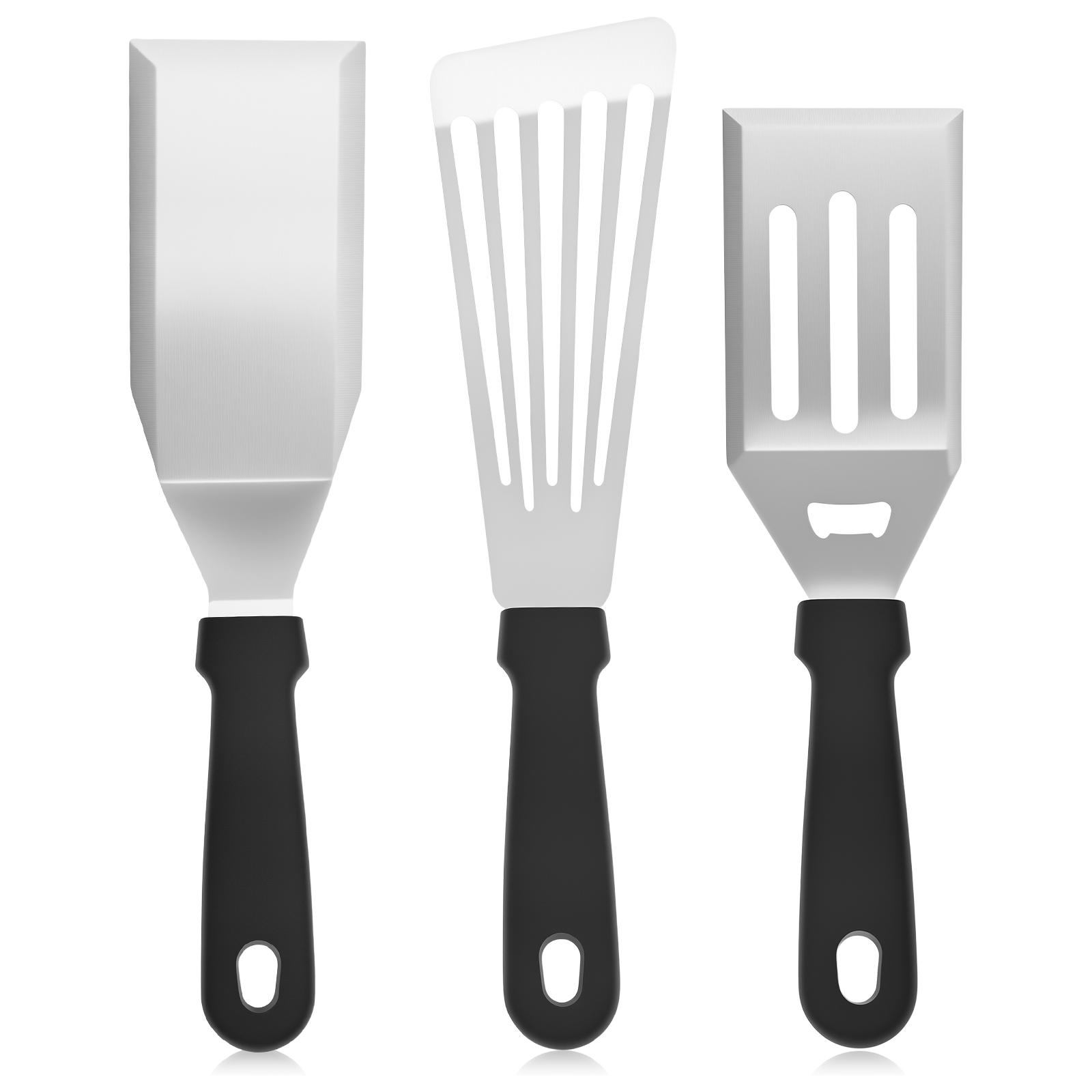 

3Pcs Stainless Steel Fried Fish Spatulas for Kitchen Use Heat Resistant Desserts Spatulas Incisive Edge Serving Spatulas for BBQ