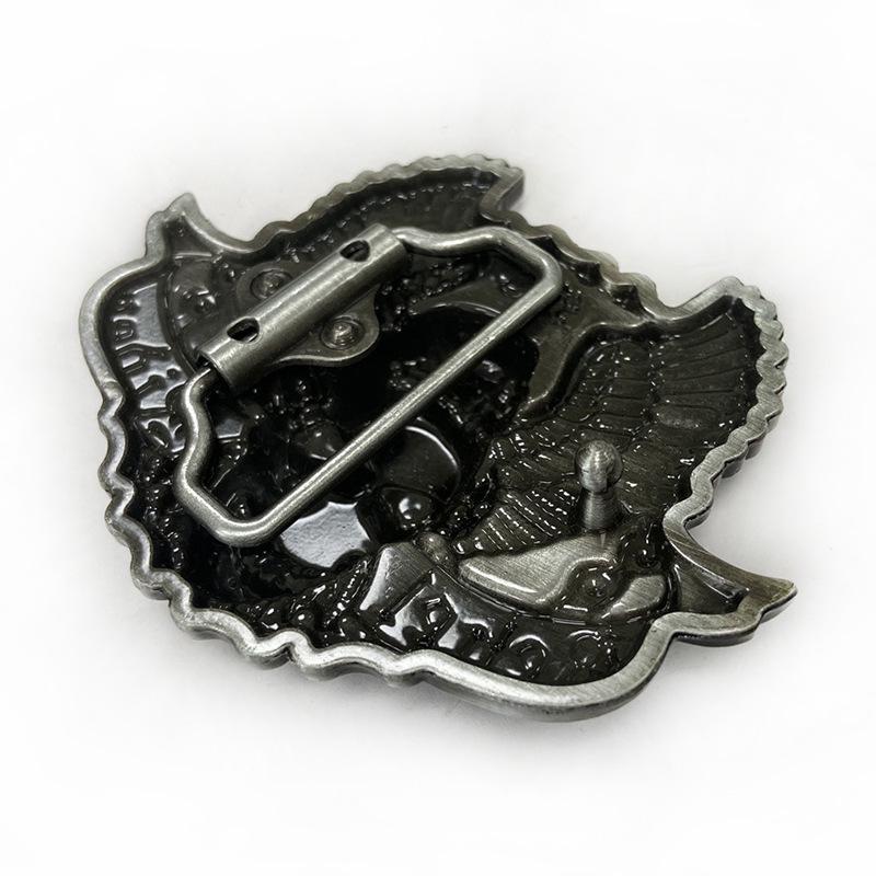 Hebilla de Cinturón Occidental de Águila Calavera, Moderna Lisa de 3,8 cm para Jóvenes