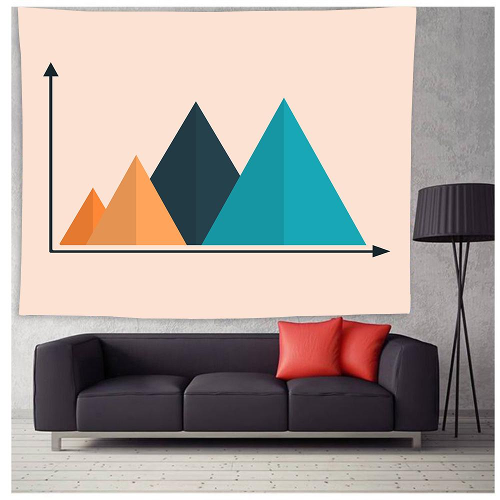 Домашний декор психоделический гобелен настенный гистограмма гистограмма печатный гобелен — фото 11