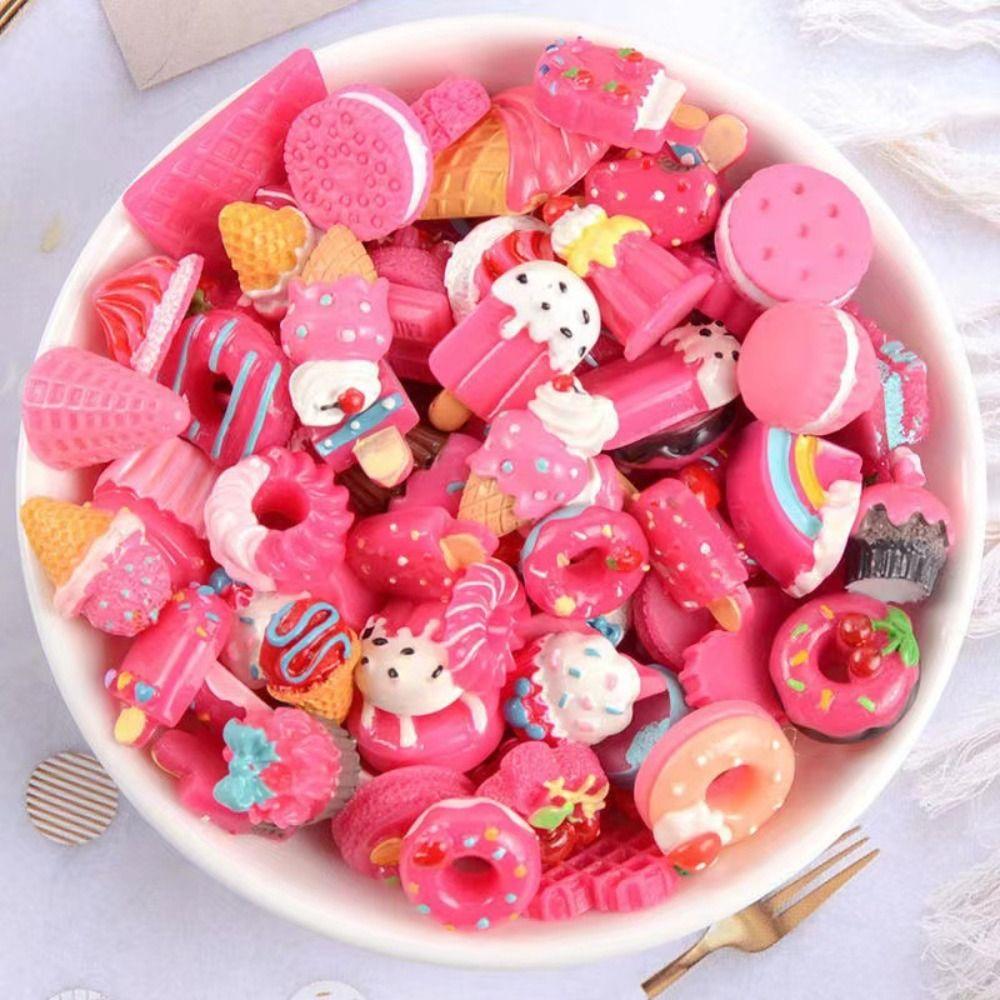 10pcs Flatback for Croc Shoes Accessories Food Bread Series Phone Case Decor  Kids Toy