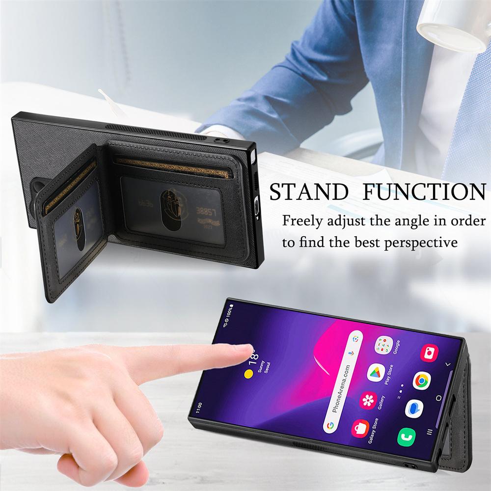 RFID-blocking Wallet with Card Holder Phone Case for Samsung S25 S26 Ultra S24 S23 S22 Plus S21 FE A17 A07 A37 A57 A36 A56 Cover