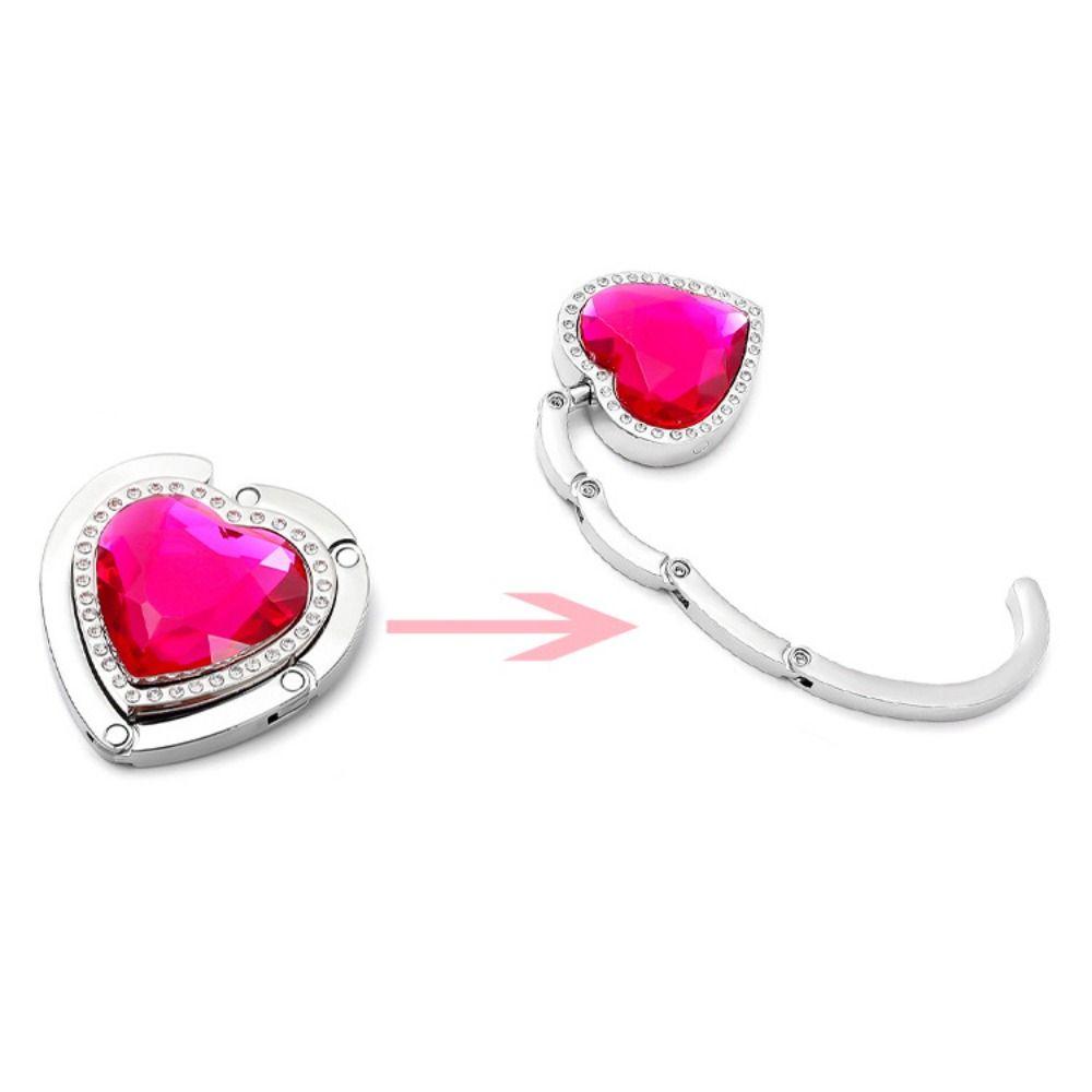 Bag Parts Purse Bag Hanger Rhinestone Handbag Hook Holder Fashion Folding Table Hook  Travel