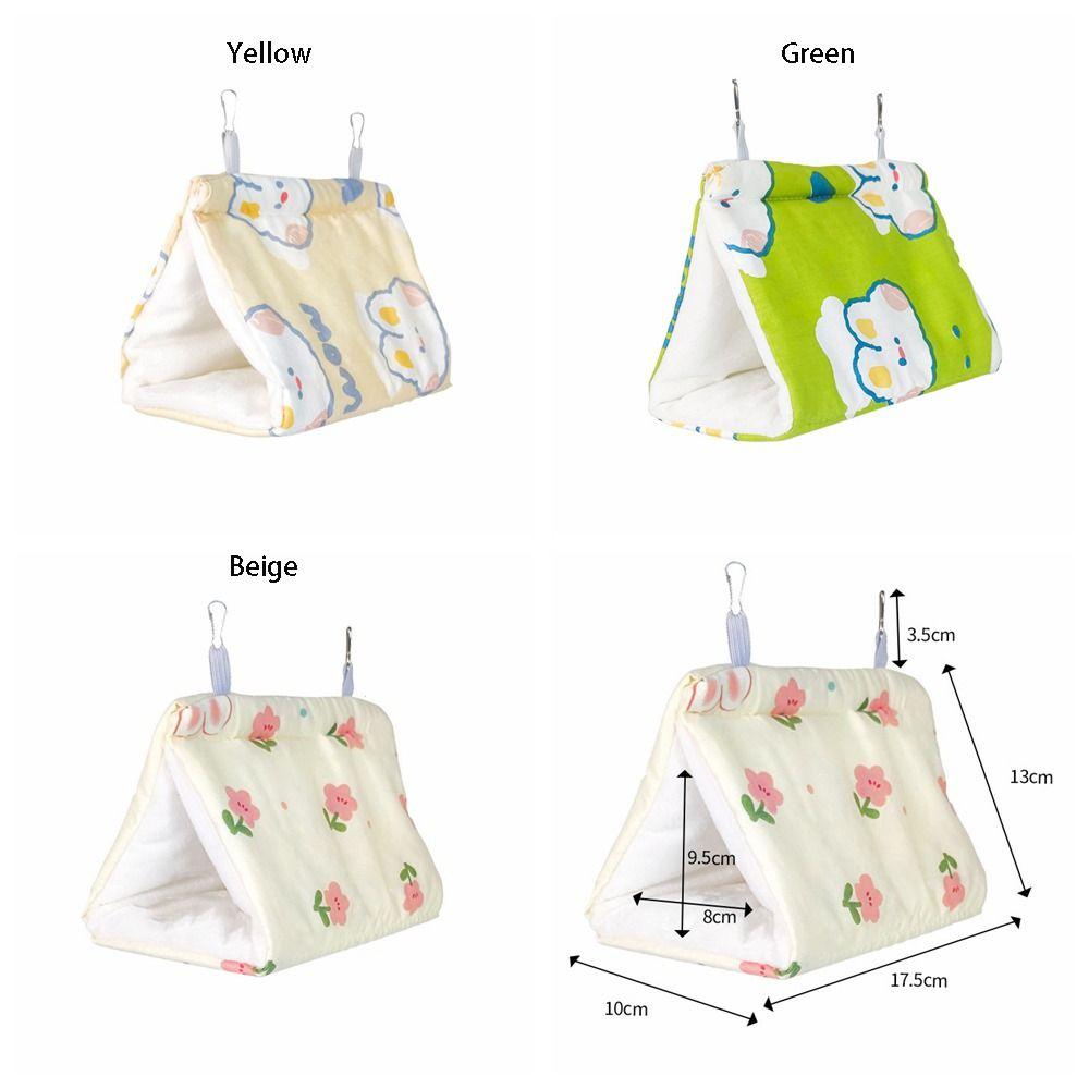 Cute Parrot Warm Hammock Soft Triangular Cotton Nest Easy to Use Pet Sleeping Bed  Intoor