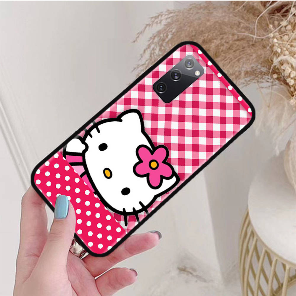 Schwarze Hülle für Xiaomi Poco X6 X4 M5 M6 F5 F6 C65 C55 C50 C51 C40 Pro Redmi 14C A3X 13C 12C 11T 10A 9C Note 7 6 8A Plus L-5 Hello Kitty