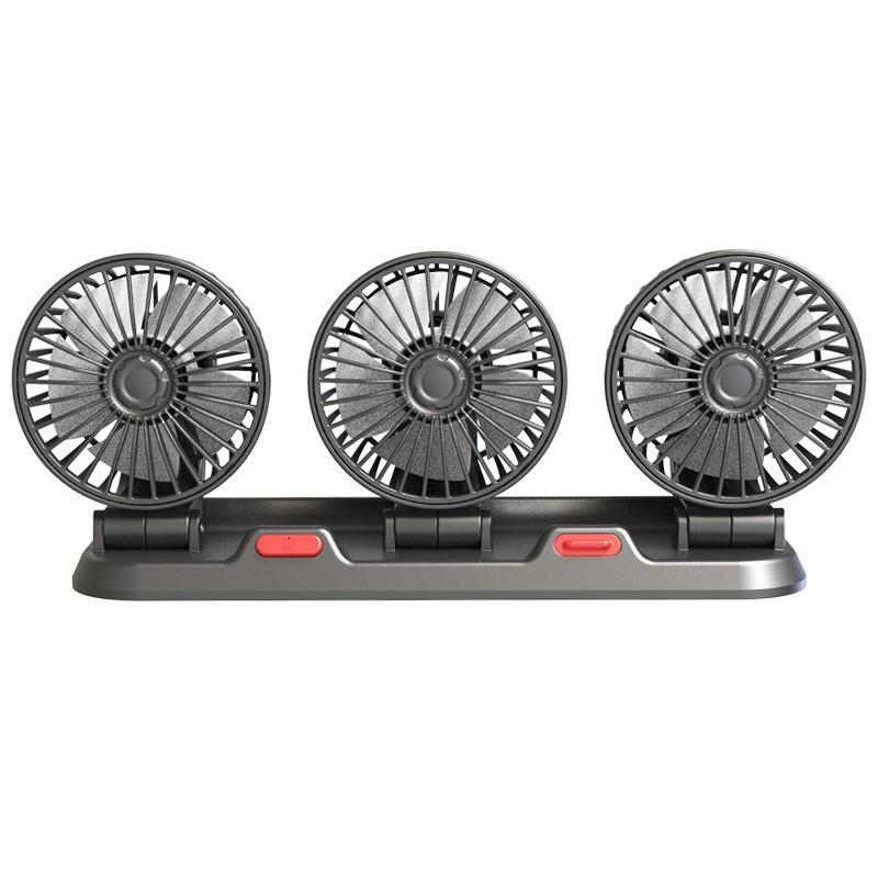 Cross-border 24V Dual-Head Truck Fan with USB Shaking Function