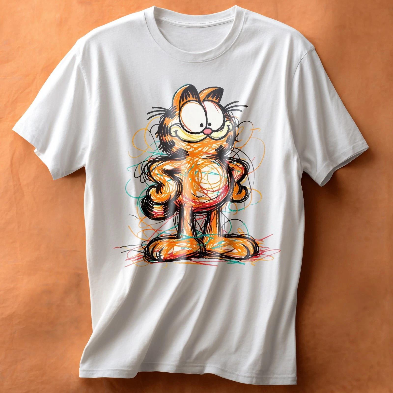 

Vintage Garfield Scetched 001 Adult/Childrens t shirts/t-shirt 130