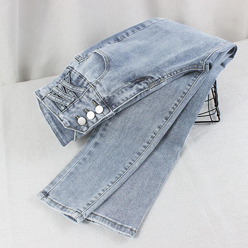 Women's High-Waisted Elastic Denim Skinny Jeans - 2025 Summer Slim-Fit, Versatile, and Flattering Style