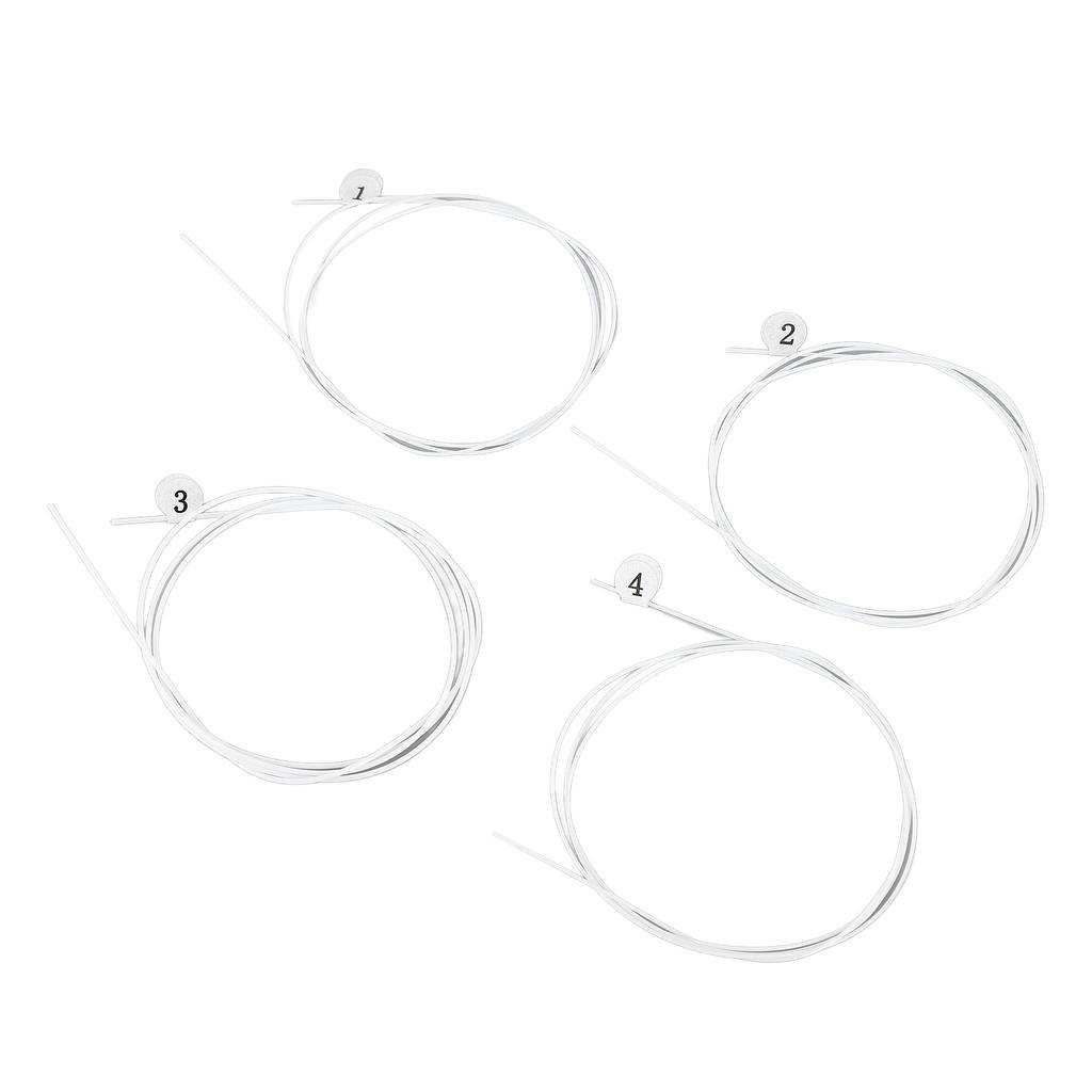 4 Stück Ukulelesaite Nylonsaite Gute Klangqualität Weißes Instrumentenzubehör zum Ersetzen