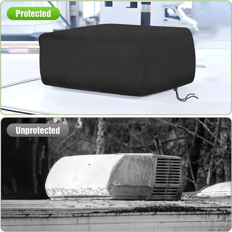 Universal Air Conditioner Protector Tight Fit Design Waterproof Coating Strong AC Protective Cover for Outdoor Use