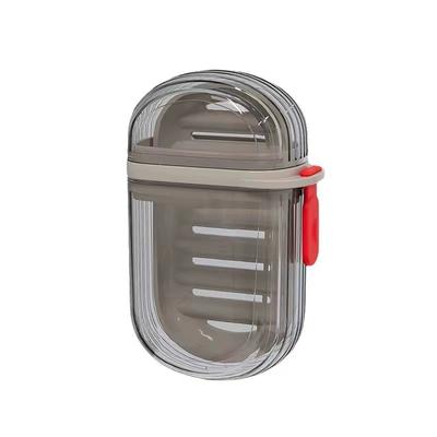 1/3PCS Portable Plastic Soap Case for Travel Container Dish Tray Travel Soap Dish with Drain Portable Soap Holder with Cover