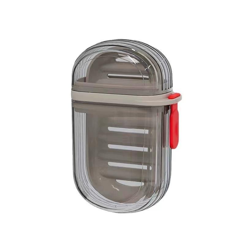 1/3PCS Portable Plastic Soap Case for Travel Container Dish Tray Travel Soap Dish with Drain Portable Soap Holder with Cover