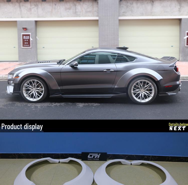18-22 Ford Mustang GT3 Wide Body Kit: Fender Flares and Side Skirts