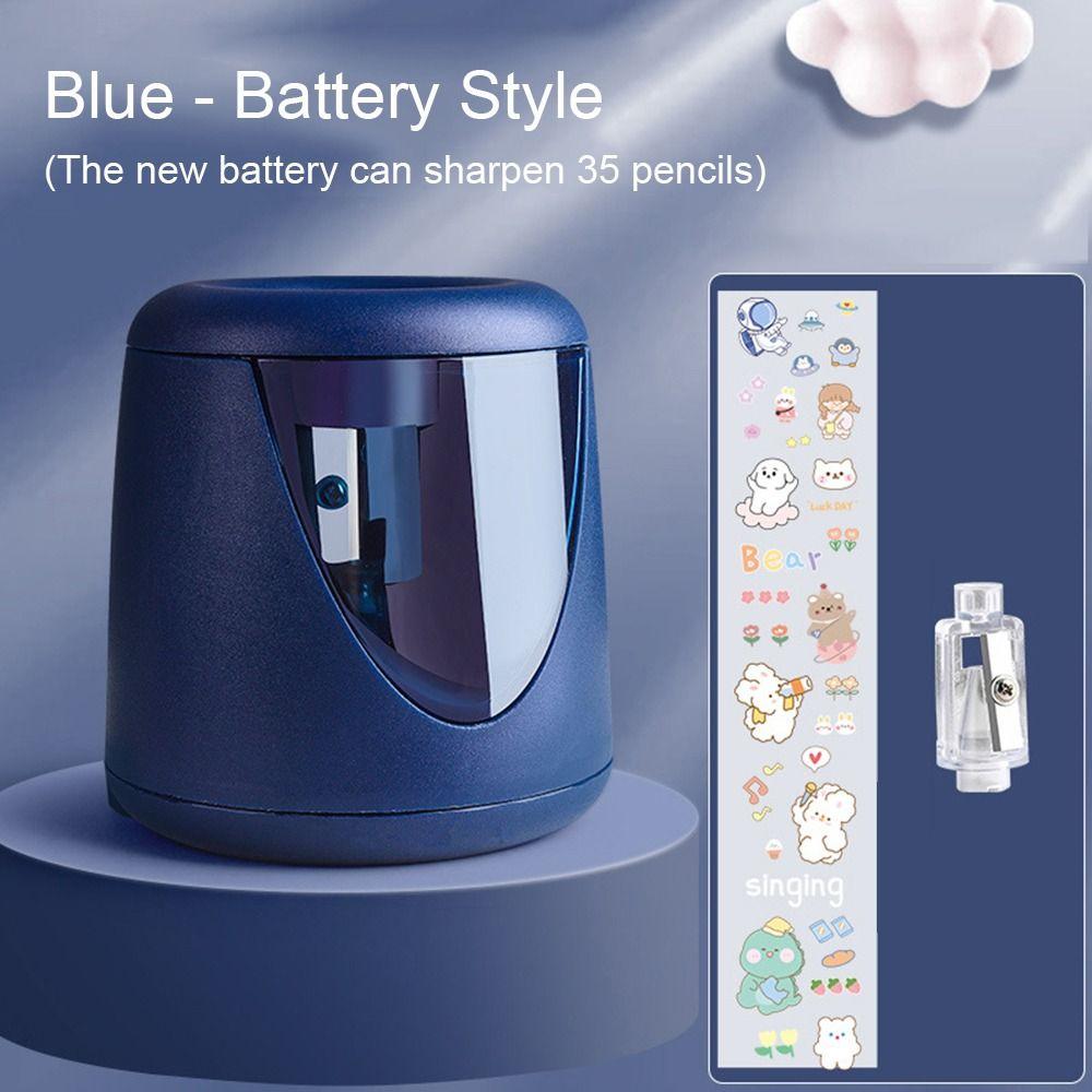 Decorative Sticker Electric Pencil Sharpener Creative Stationery Mechanical Tool Switch Automatic