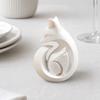 3D Printed Fox Sculpture, Matte White Minimalist Solid Structure Ornament, Stain-Resistant Smooth Surface Compact Art Piece for Housewarming Birthday