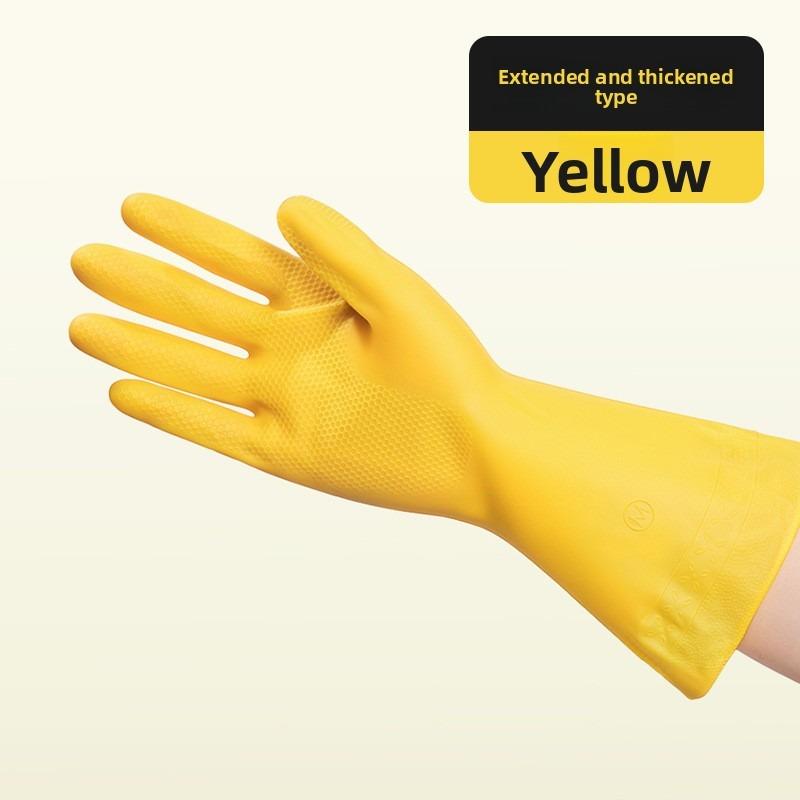 Verdickte Gummihandschuhe, Langlebig, Wasserdicht, Sauber, Zum Spülen, Wäschewaschen und in der Küche, Lang anhaltende Schutzhandschuhe für den Hausgebrauch