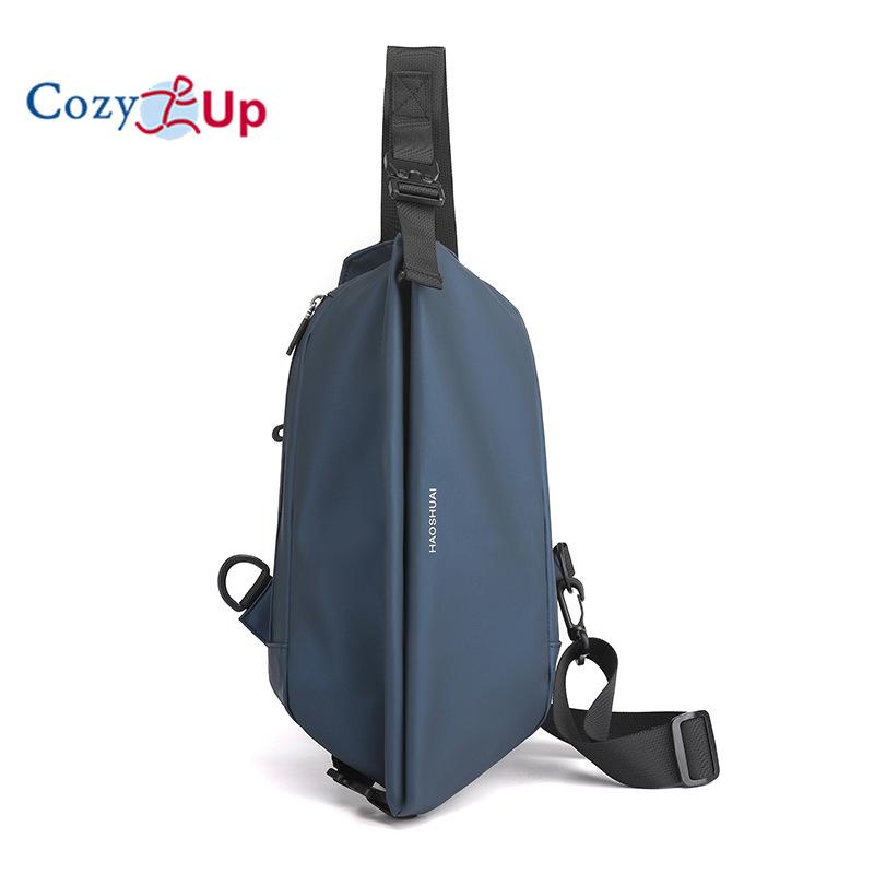 Cozy Up Men's Chest Bag Fashion Casual Shoulder Bag Multi Functional Waterproof Crossbody Bag Cross Border