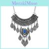 Bohemian Tree Leaf Necklace Jewelry With Tassel Design For Fashion Enthusiasts