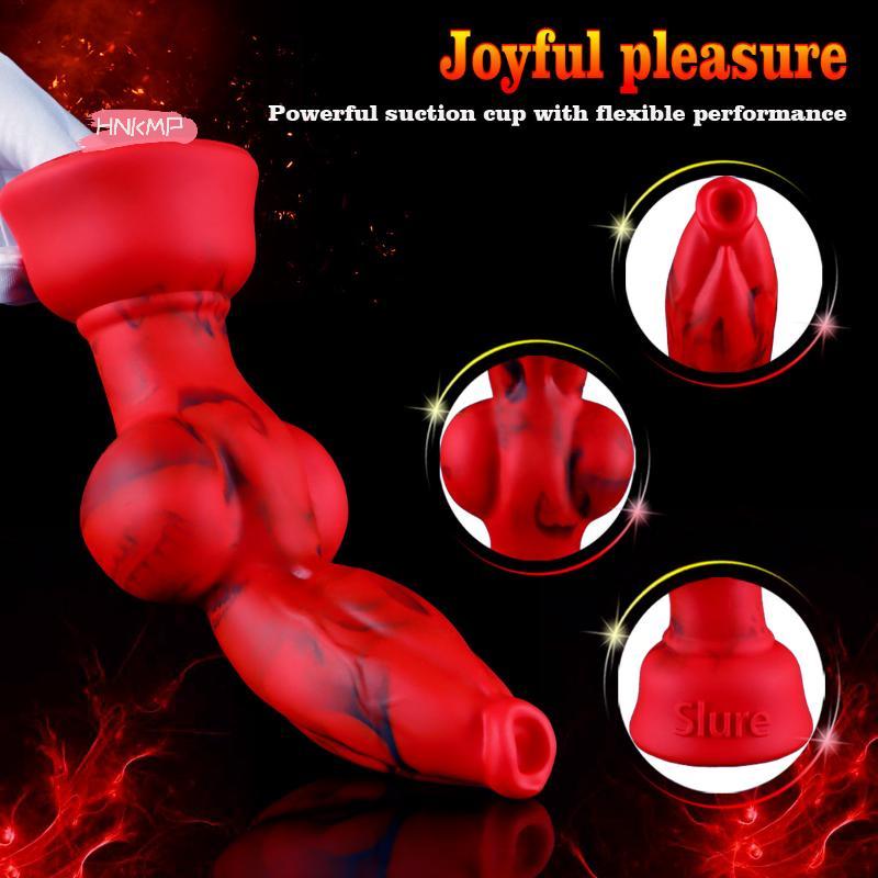 Red Giant Realistic Dildo Soft Silicone Suction Cup Anal Plug Dilation Durable Sex Toy for Women Men Prostate Massage 18+