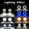 LED Fog Lamps For Ford Edge 2015 2016 2017 2018 DRL Daytime Running Lights Angel Eyes Halogen Auto Headlight Car Accessories 12V