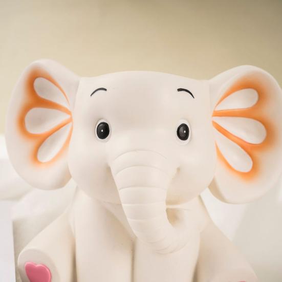 Elefant Pennhållare Söt Skrivbords Pennhållare Multifunktionell Harts Pennhållare för Barn Tonåringar Kontor Skolmaterial