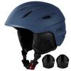 CE Marked Ski Snowboard Asian and Includes 2 Glasses Size L Navy Blue Ultra-Lightweight Helmet, Helmet, Fit, Men's, Kids, Adults, Parents,