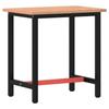 VidaXL Workbench, Work Table with Holes, Workstation, DIY Home Workbench, 80x55x81.5 Cm Solid Beech Wood 3188903